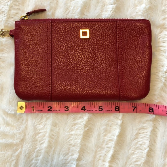 LODIS Olivia Pebbled Leather Wristlet Clutch Purse - Picture 5 of 7
